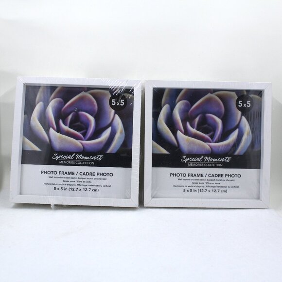 Two (2) Special Moments Memories Collection 5" x 5" Photo Frames In White - Picture 1 of 9